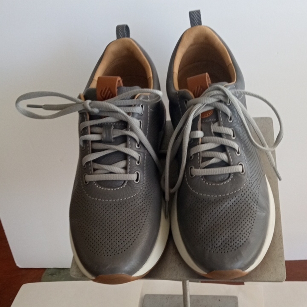 Men's Johnston & Murphy Gray Perforated Lambskin Leather Sneakers